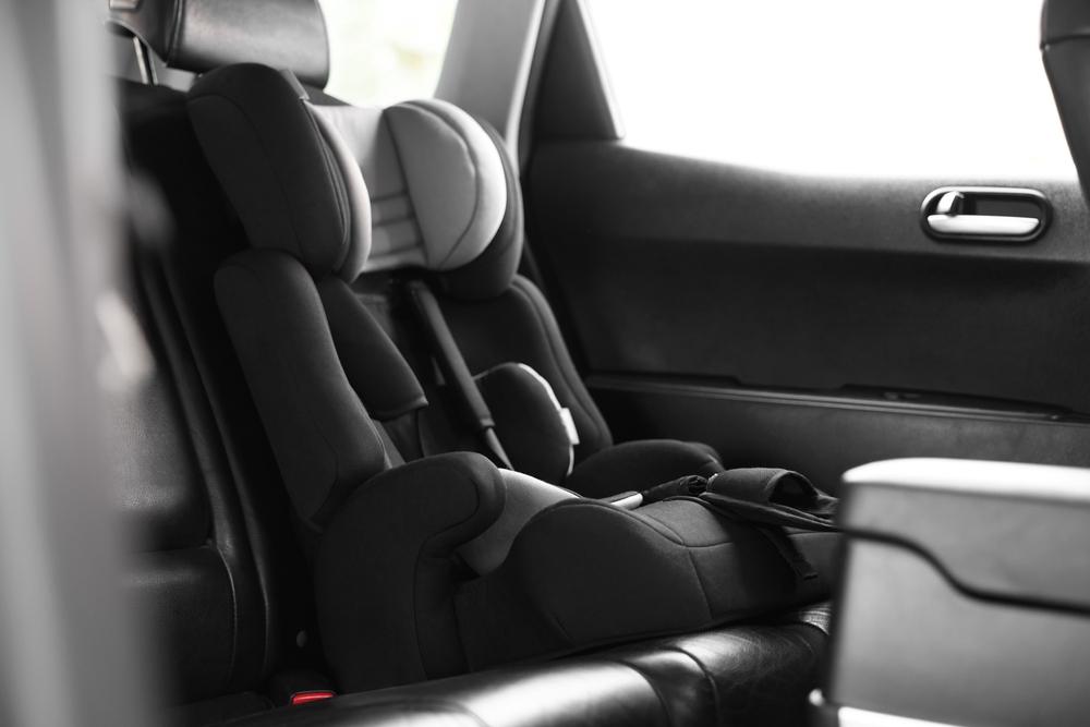 child safety seat inside of modern car