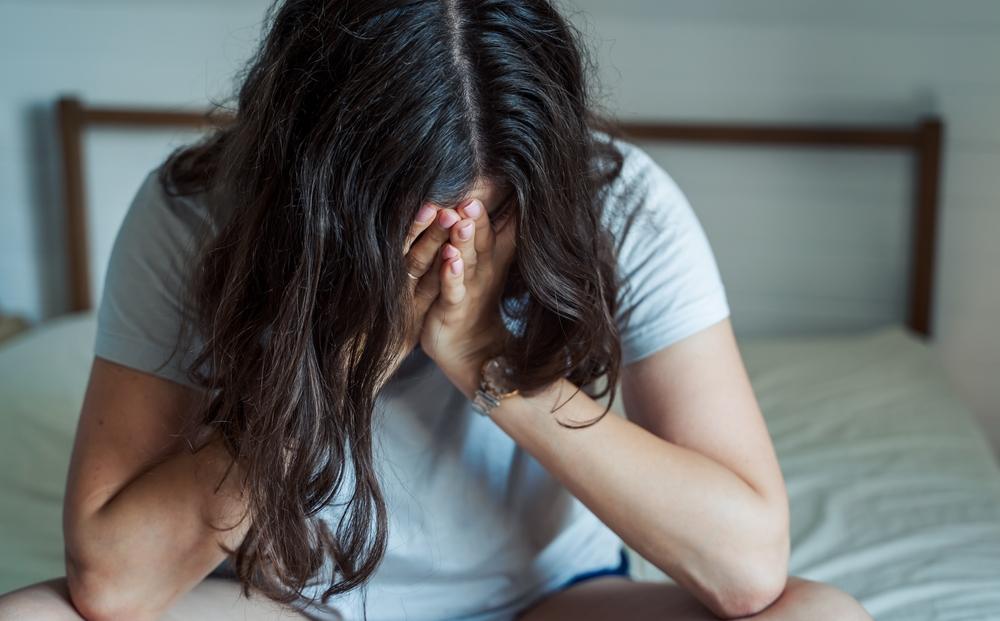 unhappy woman in depression